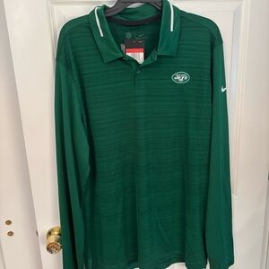 Men’s Nike Dri-Fit New York Jets Long Sleeved Polo